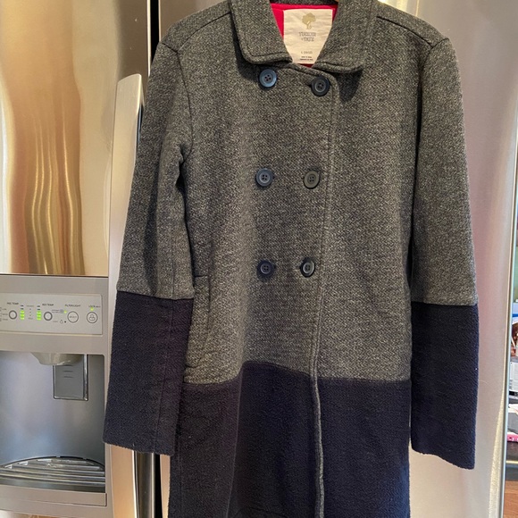 Tucker + Tate Girls Navy Gray Dress Long Coat - Picture 1 of 8